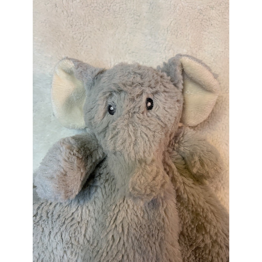 Maxx Marketing Gray Elephant Lovey Security Blanket Rattle Corduroy Plush Toy‎ - Picture 2 of 9